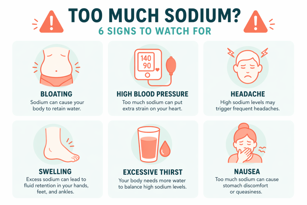 Signs of too much sodium intake from electrolyte drinks