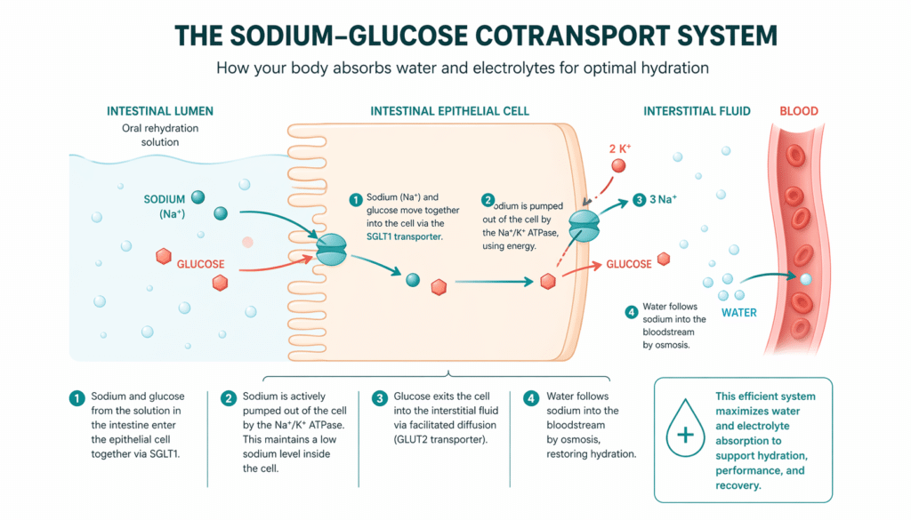 Science of electrolyte absorption — sodium-glucose cotransport explained