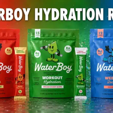 Waterboy Hydration Reviews 2026: Is It Worth Buying? Waterboy Hydration reviews featuring Daily, Workout and Weekend Recovery electrolyte packets