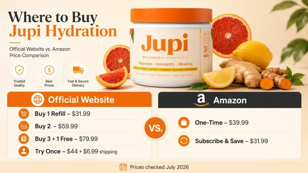 Jupi Hydration is mainly available online rather than in physical stores