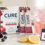 Ghost Energy Drink Review 2026: Is It Actually Worth Buying? Cure Hydration review feature image with Berry Pomegranate electrolyte drink mix