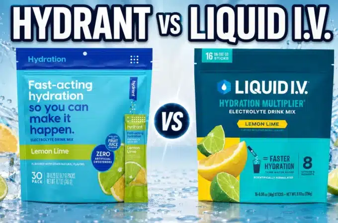Hydrant vs Liquid IV electrolyte powder comparison 2026