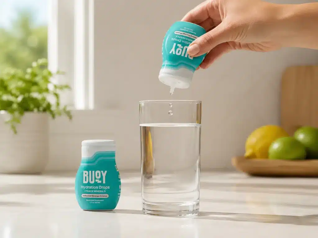 How to use Buoy Hydration Drops in a glass of water