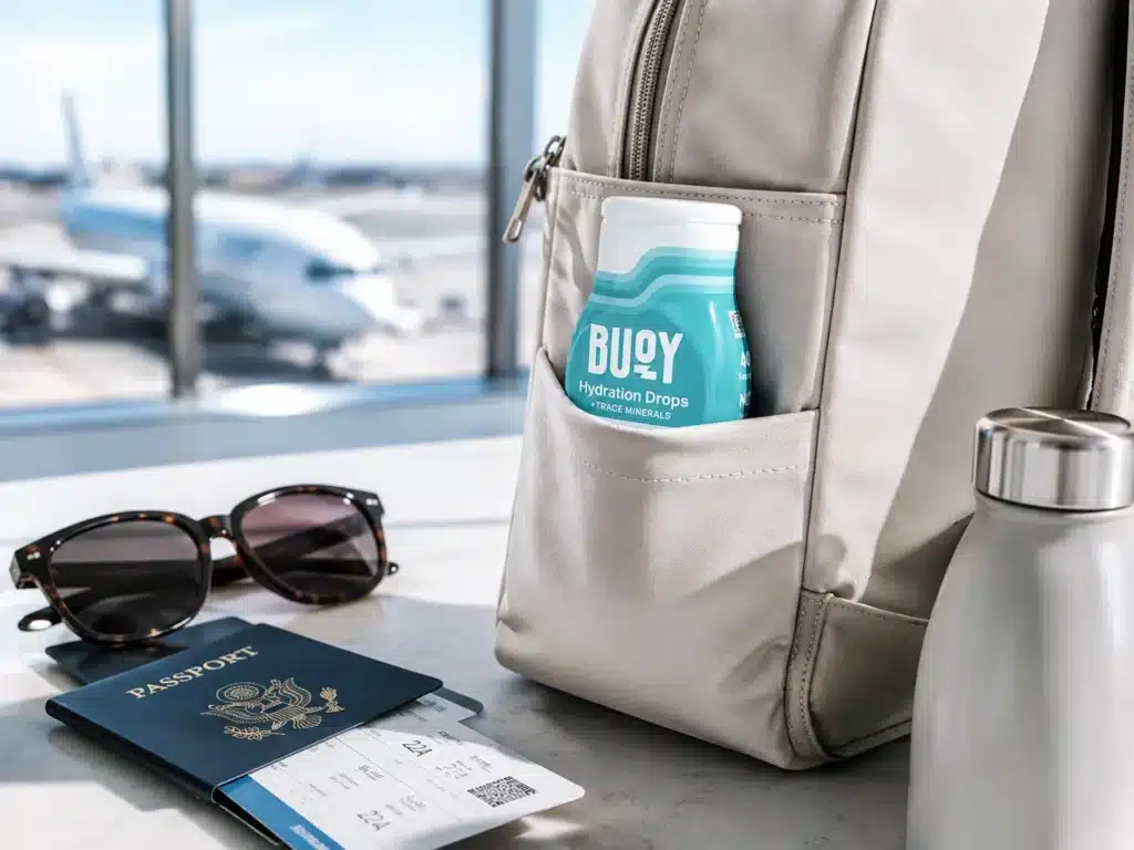 Buoy Hydration Drops for travel and everyday hydration